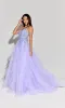 Ruffled Long Glitter Prom Ball Gown: Eureka EK188 sold by PromGirl