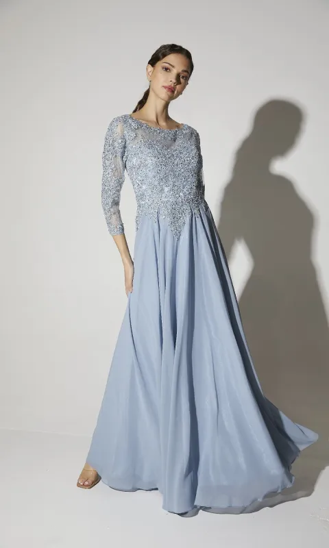 Long-Sleeve Long Formal Dress: Mac Duggal 68113 sold by PromGirl