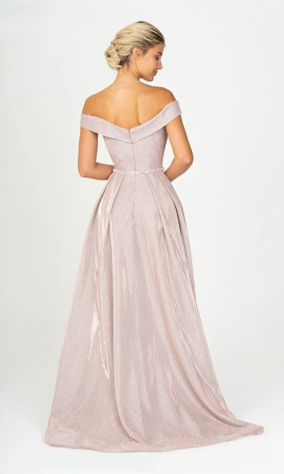 Off-Shoulder Long Glitter Prom Dress: Eureka 9808 sold by PromGirl product image thumbnail 2