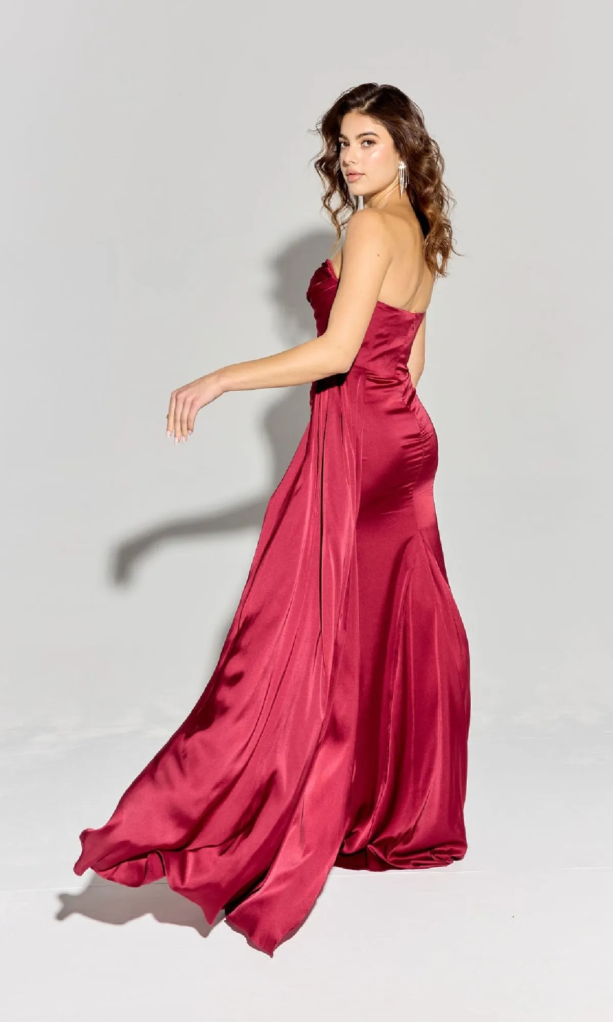 Strapless Long Satin Prom Dress: Eureka EK118 sold by PromGirl product image thumbnail 2