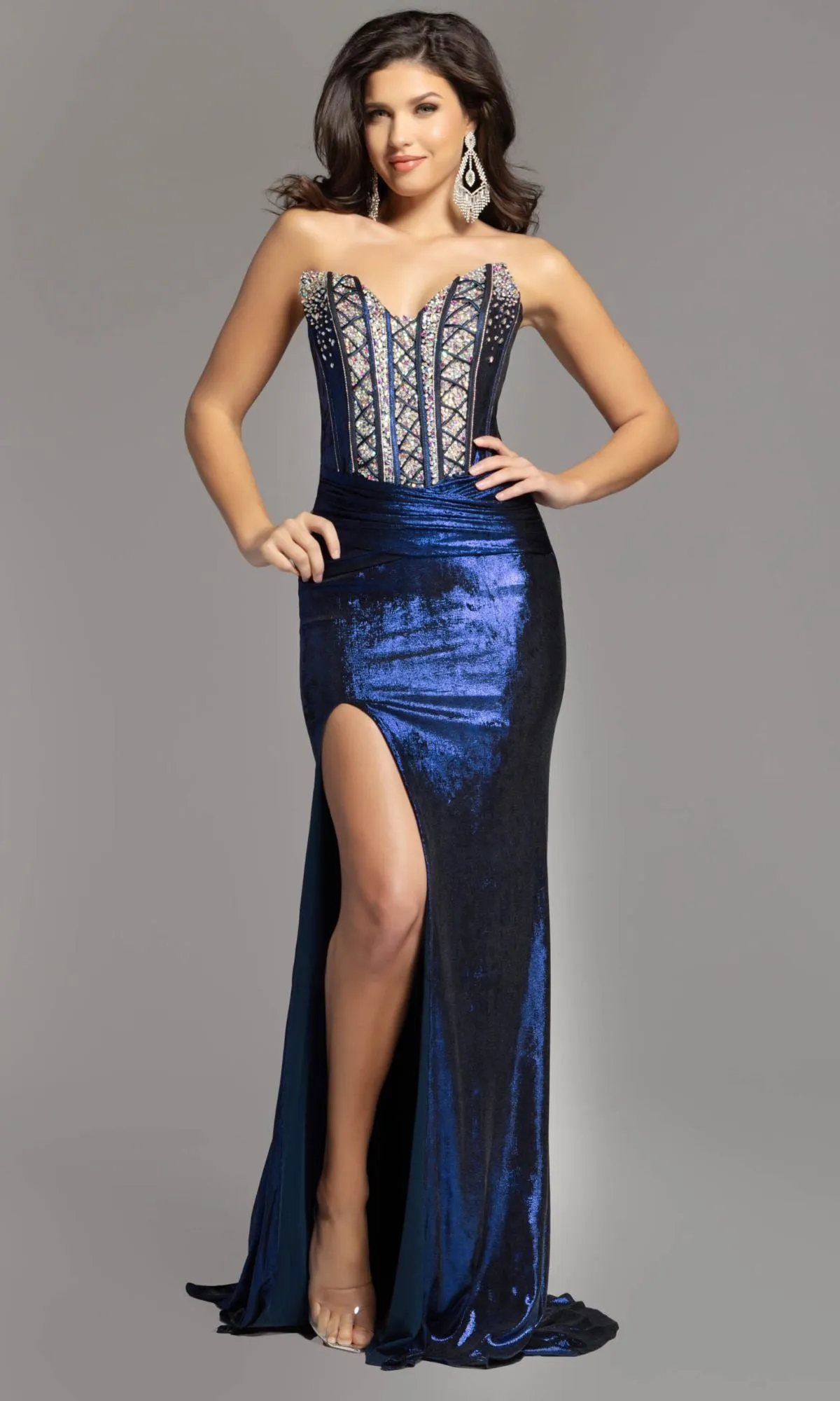 Long Prom Dress: Jovani D5081 sold by PromGirl product image thumbnail 5