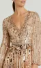 Long Beaded Bisque Formal Dress: Mac Duggal 10059 sold by PromGirl