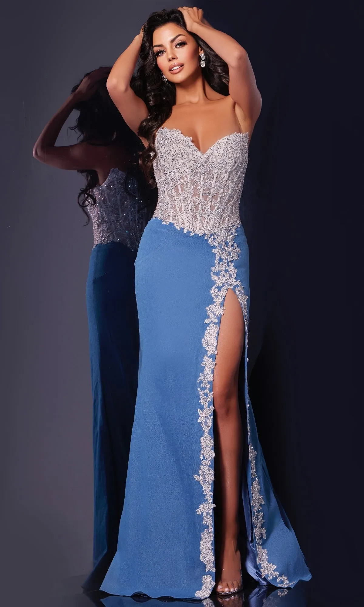 Long Prom Dress: Jovani 43341 sold by PromGirl