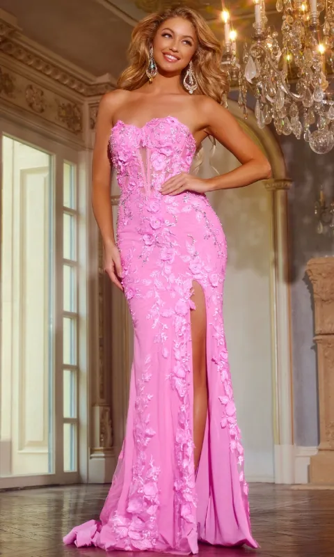 Long Pageant Dress: Jovani D5707 sold by PromGirl