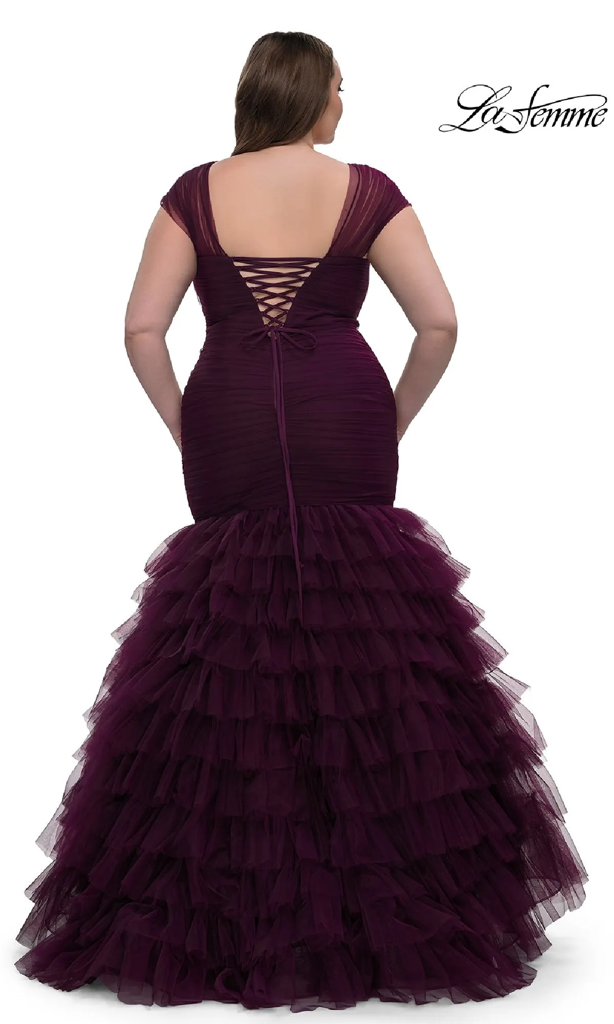 Plus-Size Long Mermaid Prom Dress: La Femme 32389 sold by PromGirl product image thumbnail 2