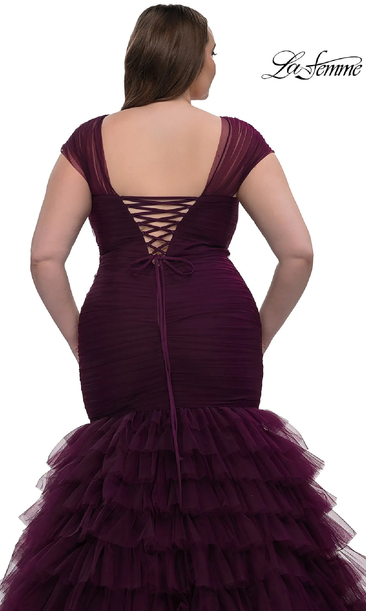 Plus-Size Long Mermaid Prom Dress: La Femme 32389 sold by PromGirl product image thumbnail 5