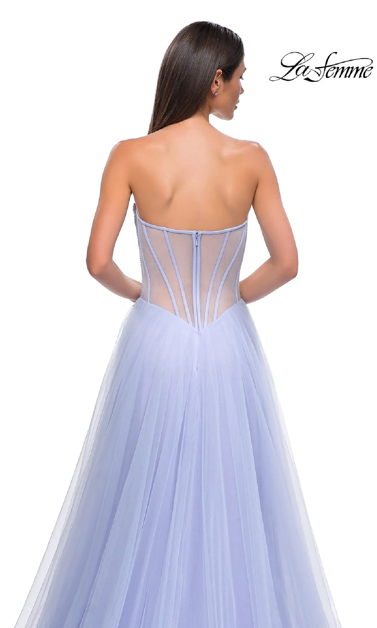 Strapless Long Prom Ball Gown: La Femme 32811 sold by PromGirl product image thumbnail 5