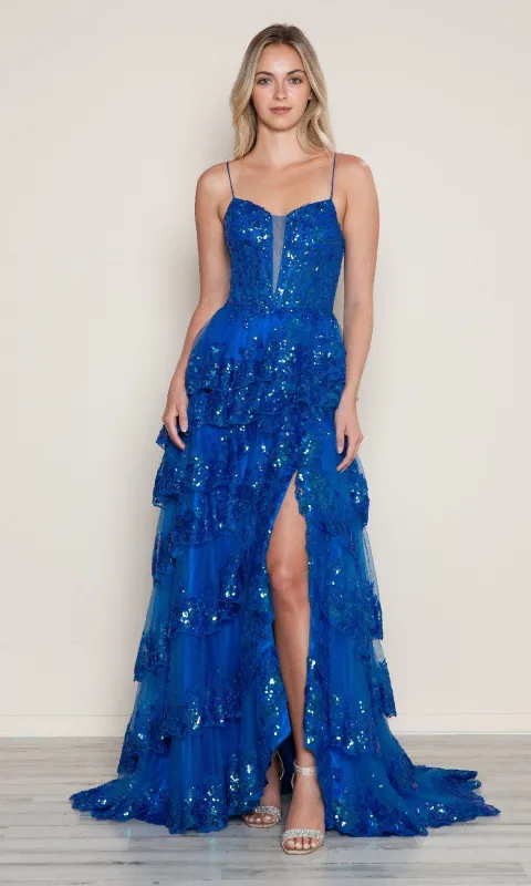 Long Prom Dress: Poly USA 9606 sold by PromGirl
