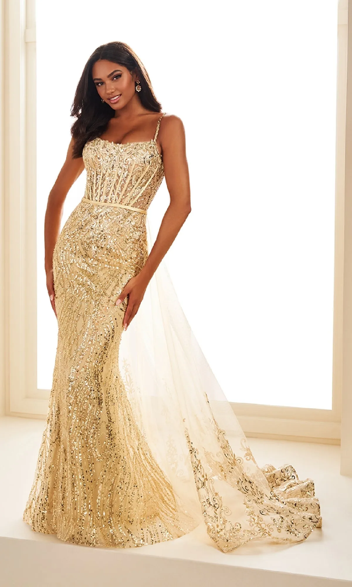 Long Prom Dress: Ellie Wilde EW36075 sold by PromGirl product image thumbnail 3