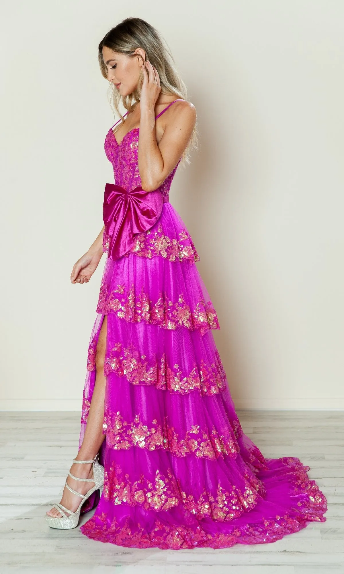 Long Prom Dress: Poly USA 9626 sold by PromGirl product image thumbnail 3