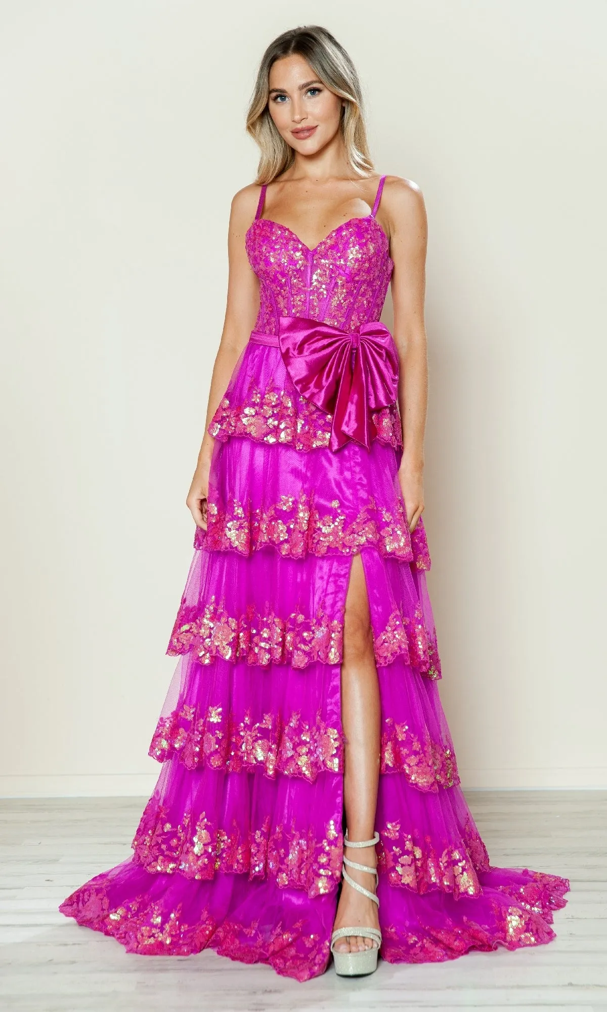 Long Prom Dress: Poly USA 9626 sold by PromGirl