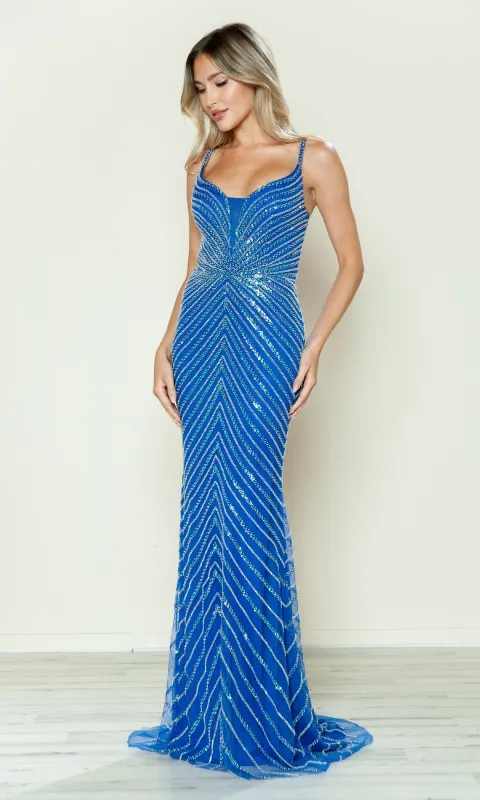 Long Prom Dress: Poly USA 9530 sold by PromGirl