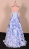 Blue Floral Prom Ball Gown: PromGirl Exclusive sold by PromGirl