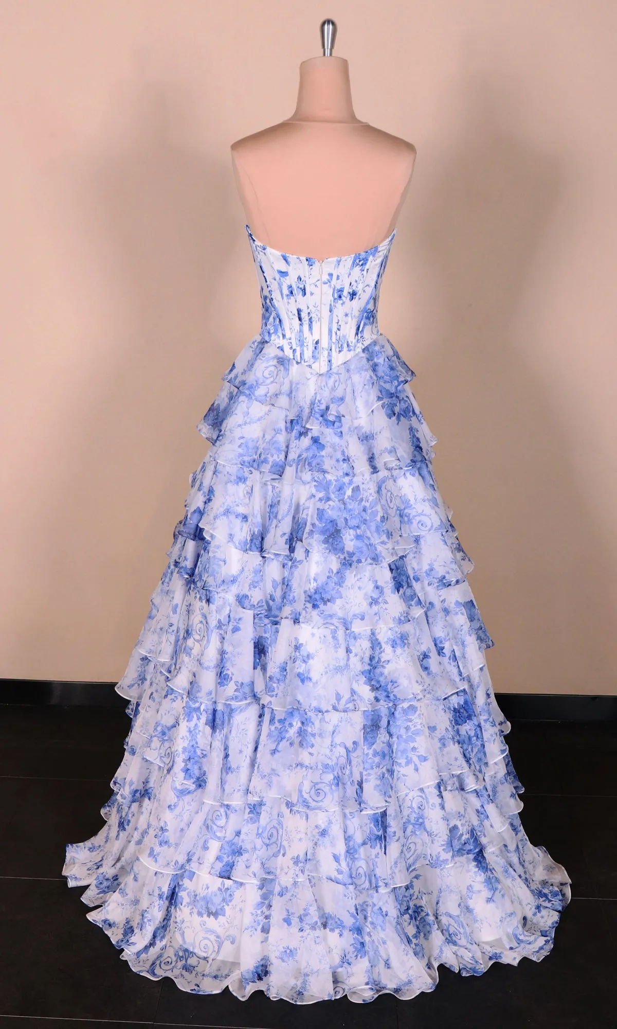 Blue Floral Prom Ball Gown: PromGirl Exclusive 250123 sold by PromGirl product image thumbnail 2