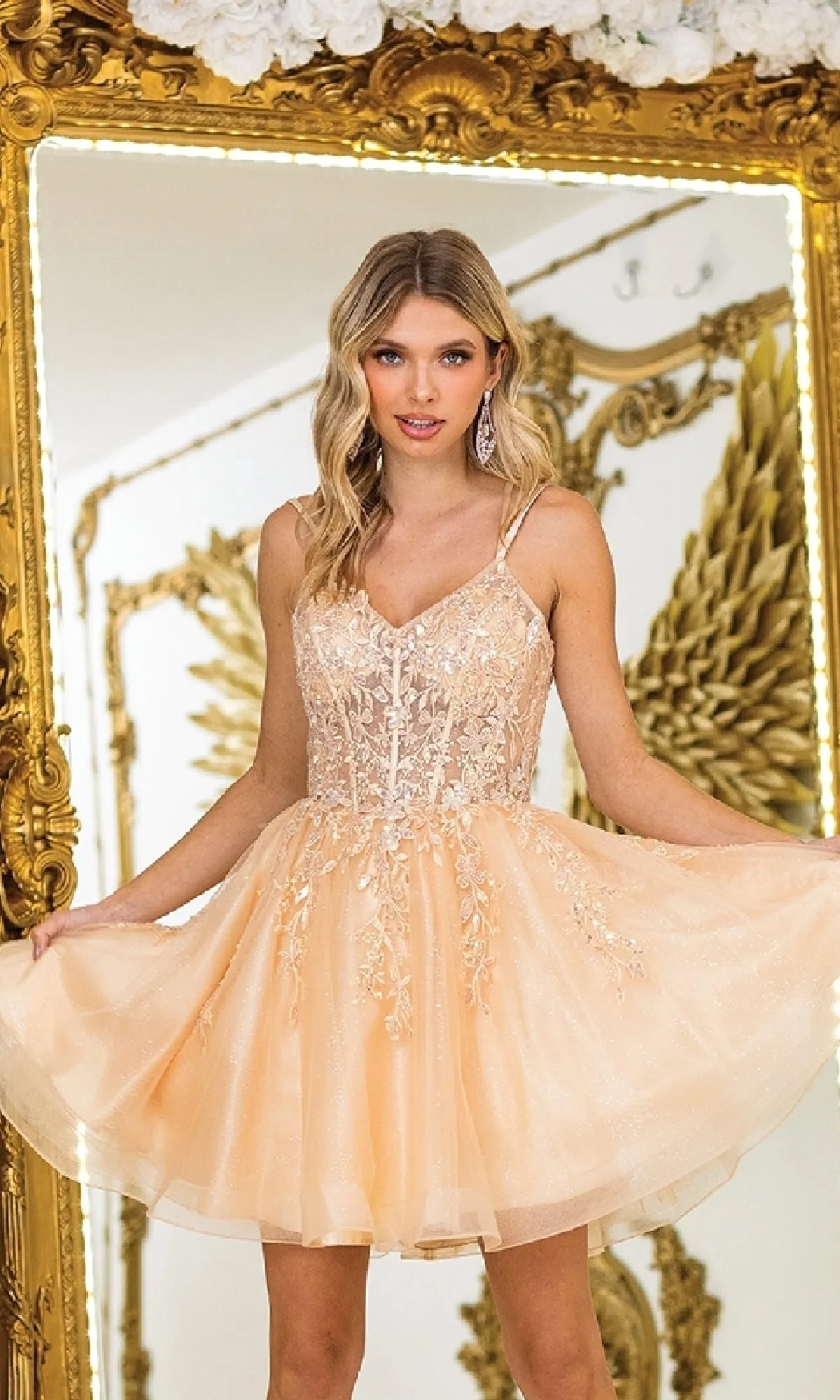 Short Corset Prom Dress: Dancing Queen 3415 sold by PromGirl product image thumbnail 3