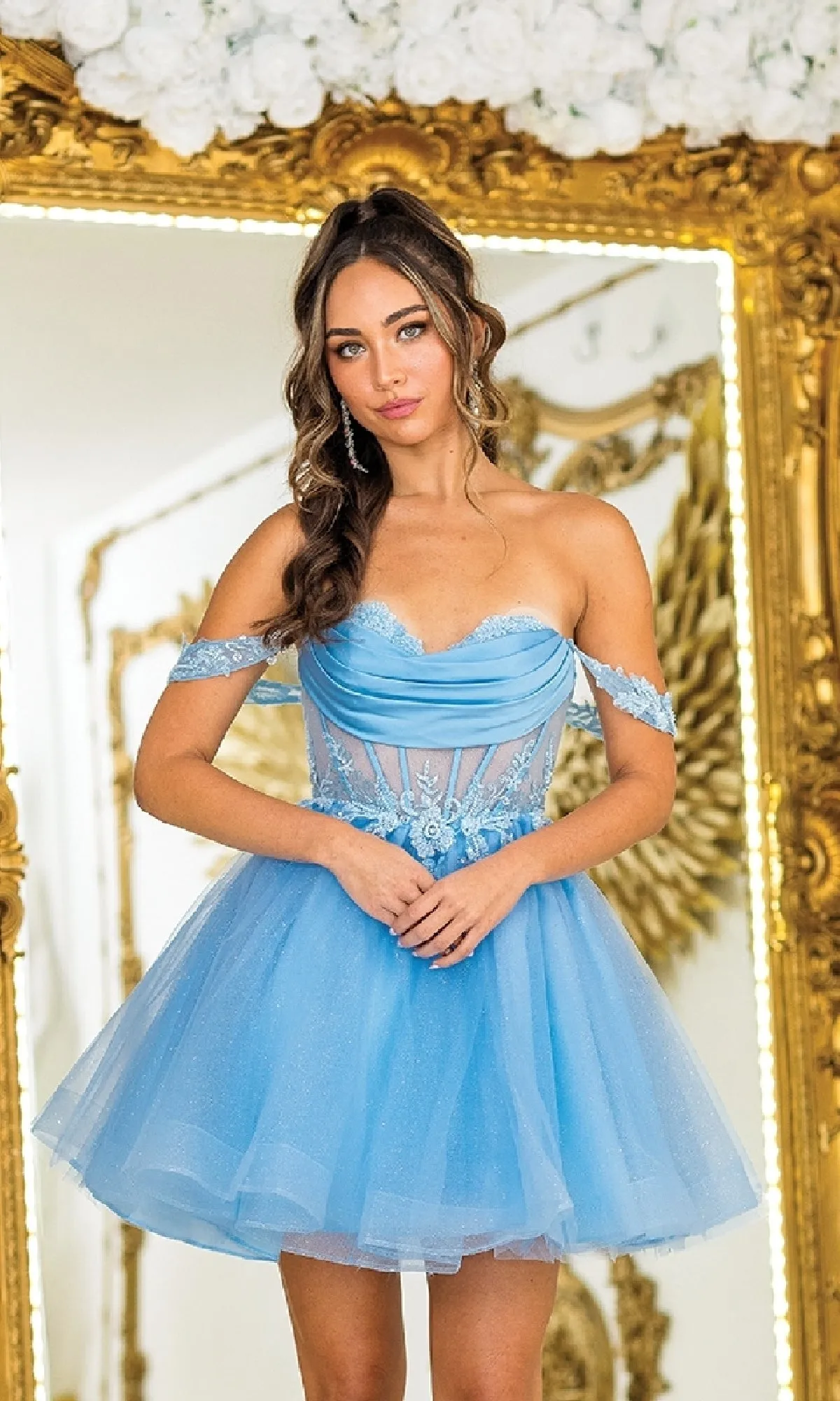 Short Babydoll Prom Dress: Dancing Queen 3409 sold by PromGirl