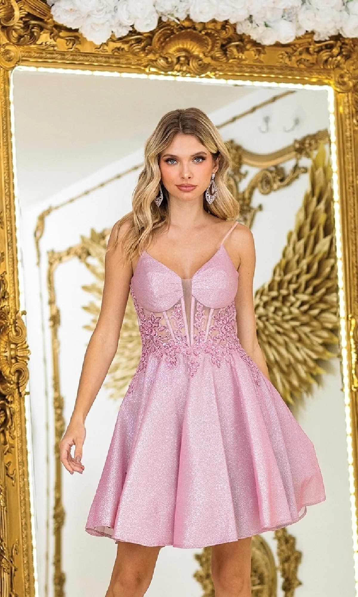 Short Corset A-line Prom Dress: Dancing Queen 3407 sold by PromGirl
