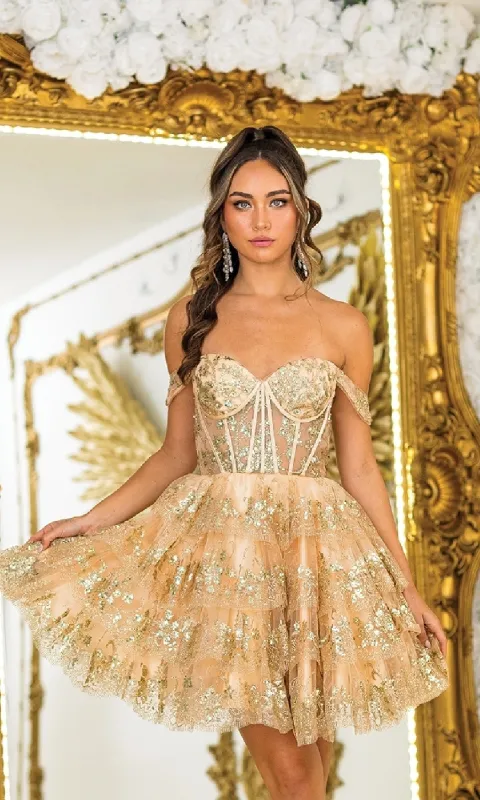 Short Ruffled Hoco Dress: Dancing Queen 3400 sold by PromGirl