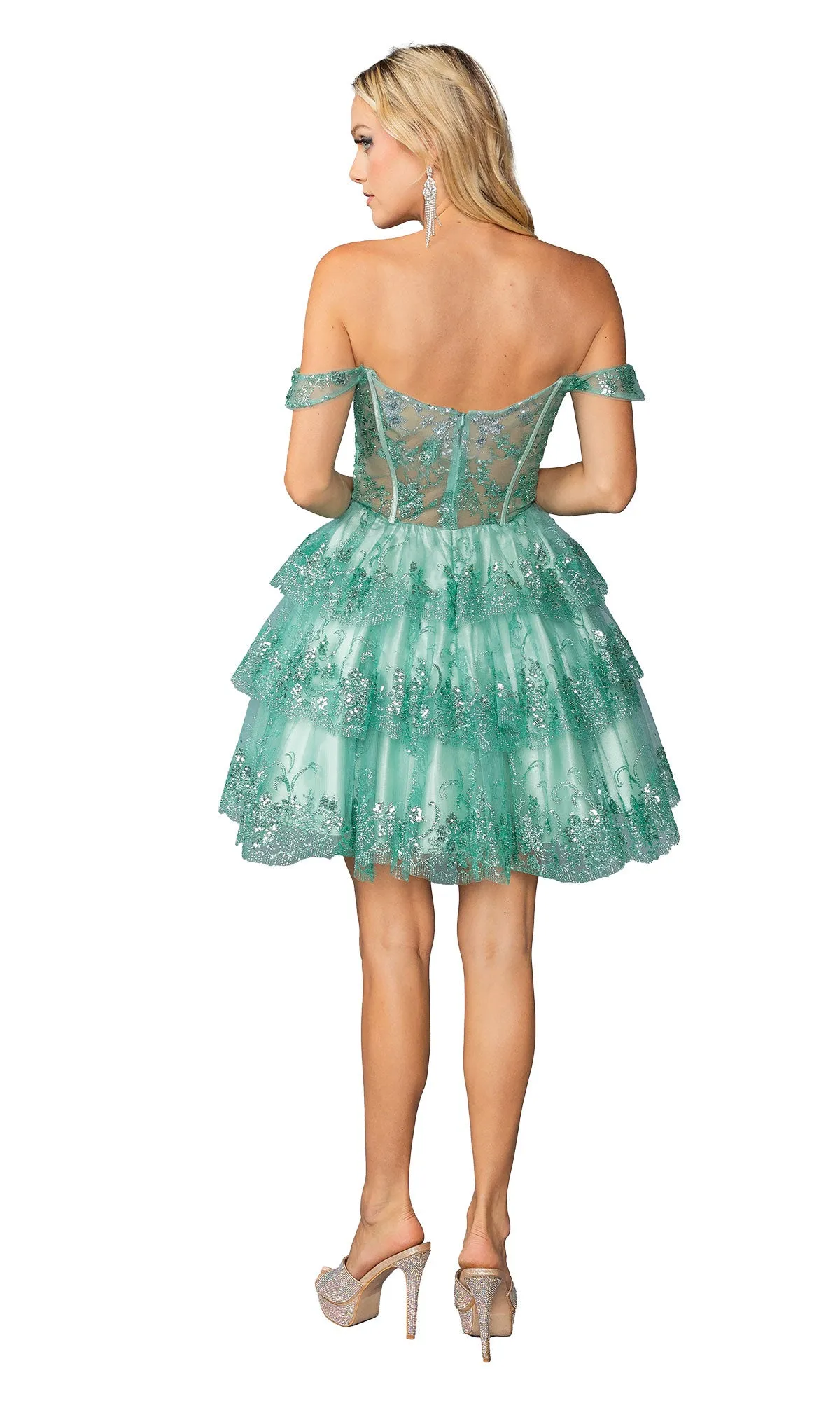 Short Ruffled Hoco Dress: Dancing Queen 3400 sold by PromGirl product image thumbnail 2