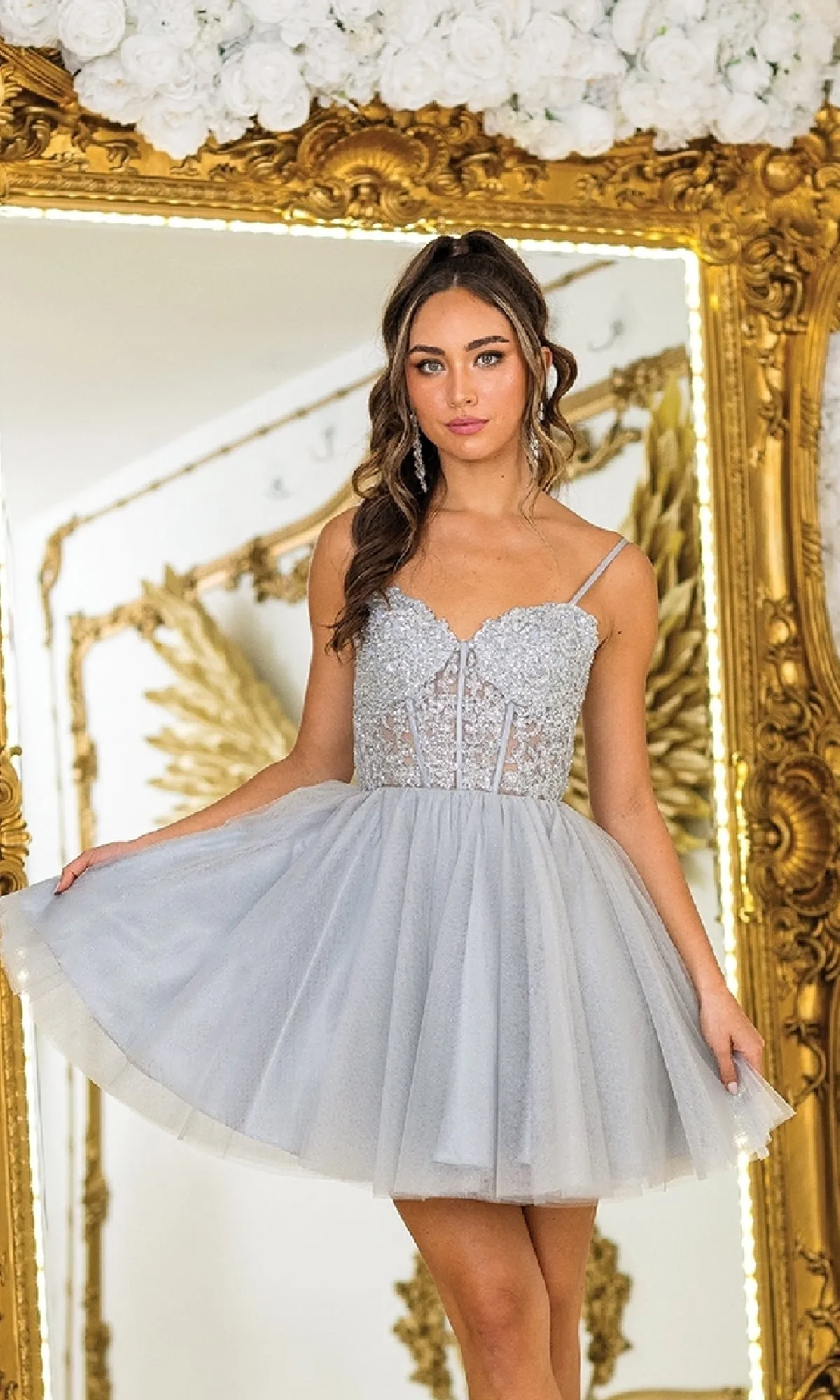 Short Corset Homecoming Dress: Dancing Queen 3399 sold by PromGirl product image thumbnail 2