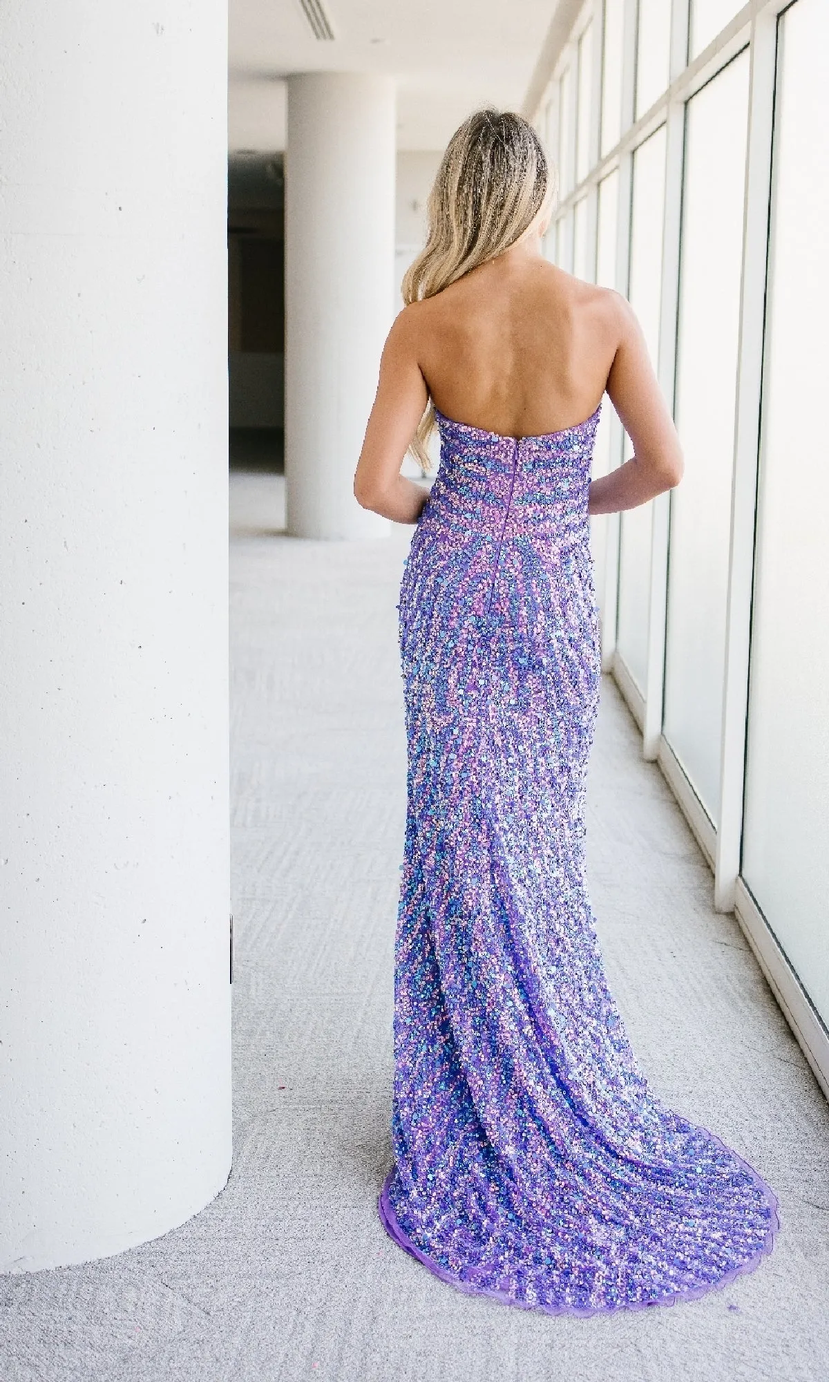 Long Purple Prom Dress: Aleta 1504 sold by PromGirl product image thumbnail 2