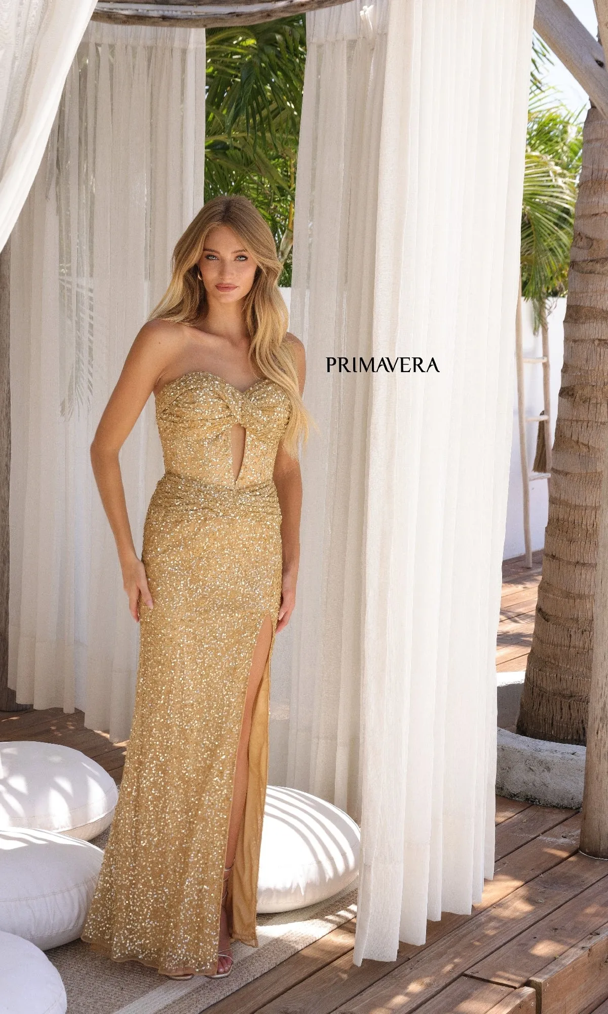 Strapless Long Sequin Prom Dress: Primavera 4340 sold by PromGirl product image thumbnail 4