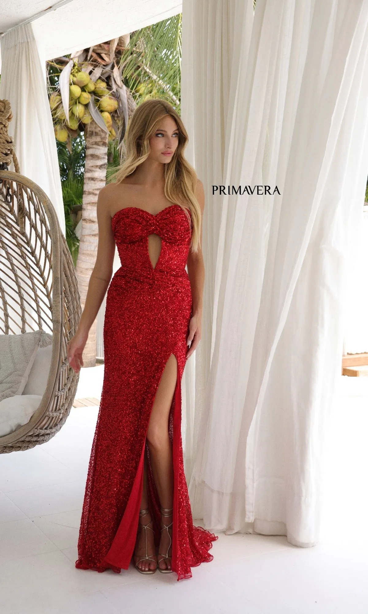 Strapless Long Sequin Prom Dress: Primavera 4340 sold by PromGirl product image thumbnail 5