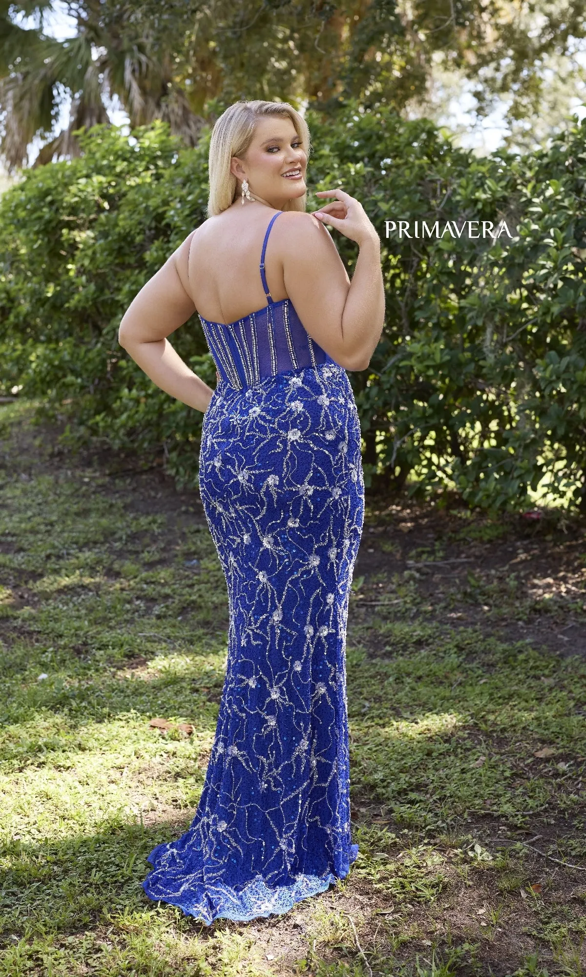 Plus-Size Long Sequin Prom Gown: Primavera 14079 sold by PromGirl product image thumbnail 4