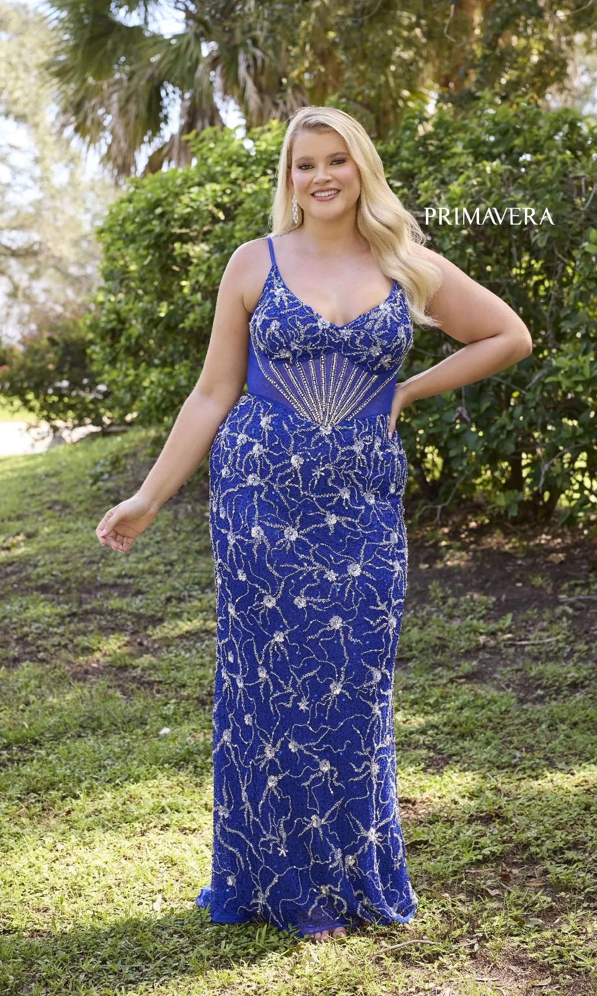 Plus-Size Long Sequin Prom Gown: Primavera 14079 sold by PromGirl product image thumbnail 3
