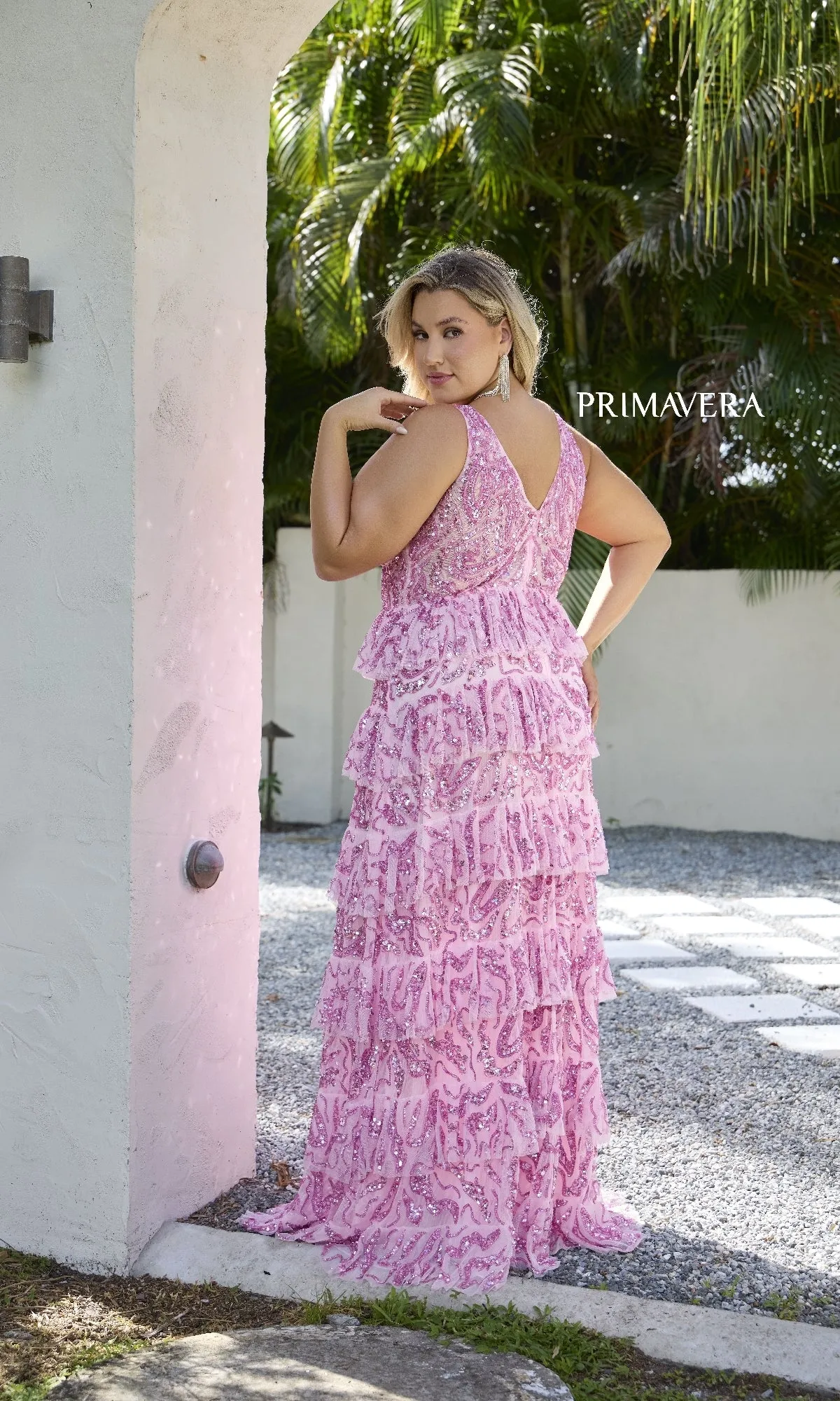 Long Plus-Size Prom Dress: Primavera 14073 sold by PromGirl product image thumbnail 5