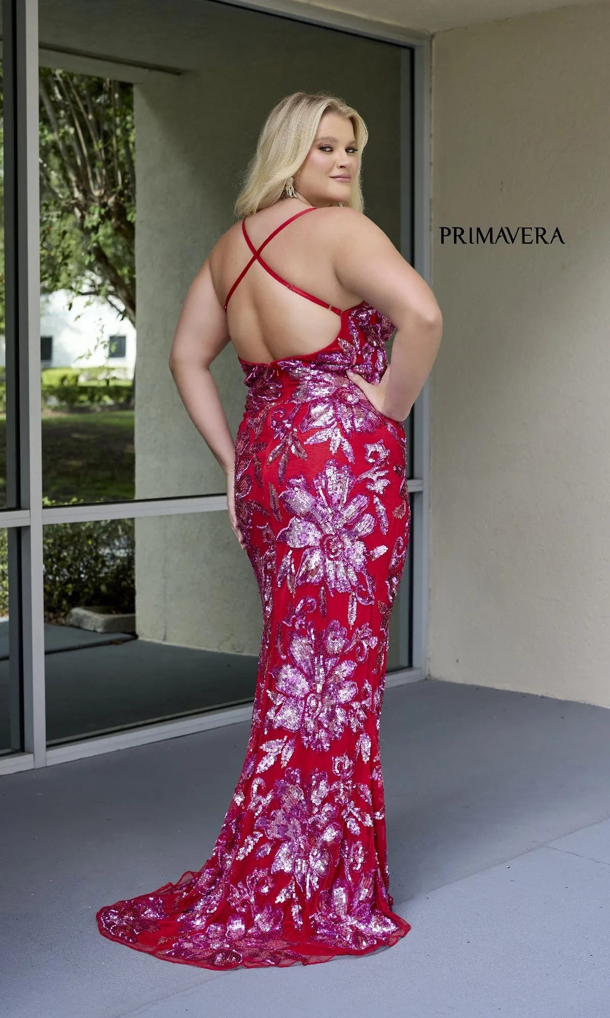 Long Plus-Size Prom Dress: Primavera 14076 sold by PromGirl product image thumbnail 4