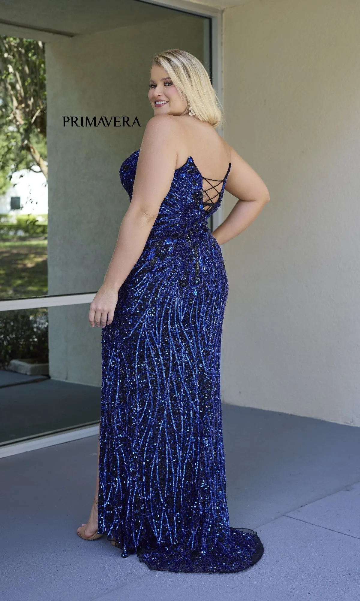 Plus-Size Strapless Prom Gown: Pvimavera 14083 sold by PromGirl product image thumbnail 2