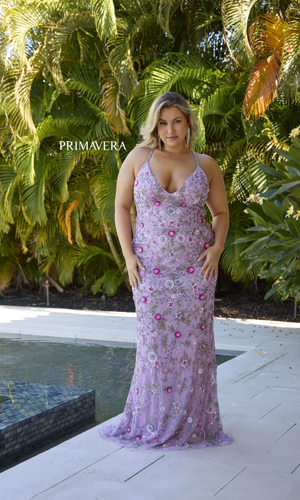 Plus-Size Beaded Prom Gown: Primavera 14071 sold by PromGirl product image thumbnail 3