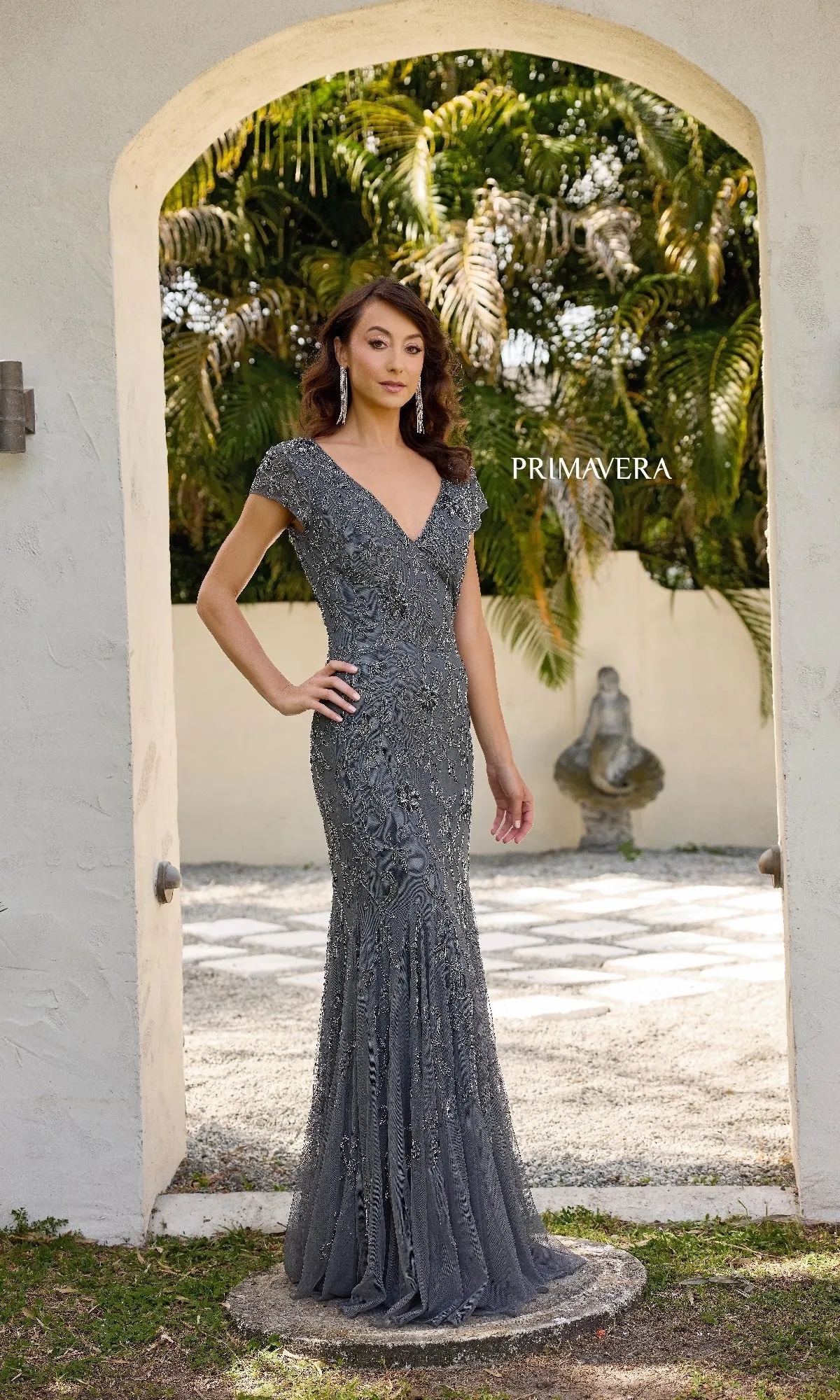 Long Formal Dress: Primavera 13133 sold by PromGirl product image thumbnail 3