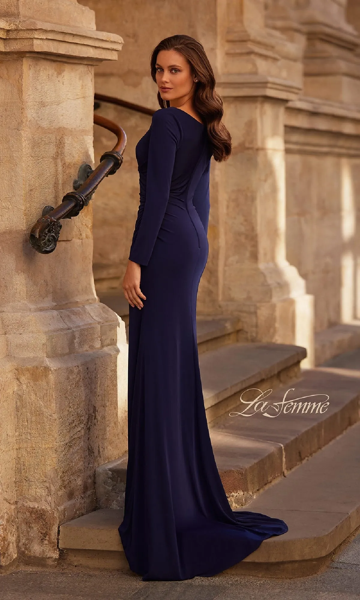Long Sleeve Long Formal Dress: La Femme 29184 sold by PromGirl product image thumbnail 2