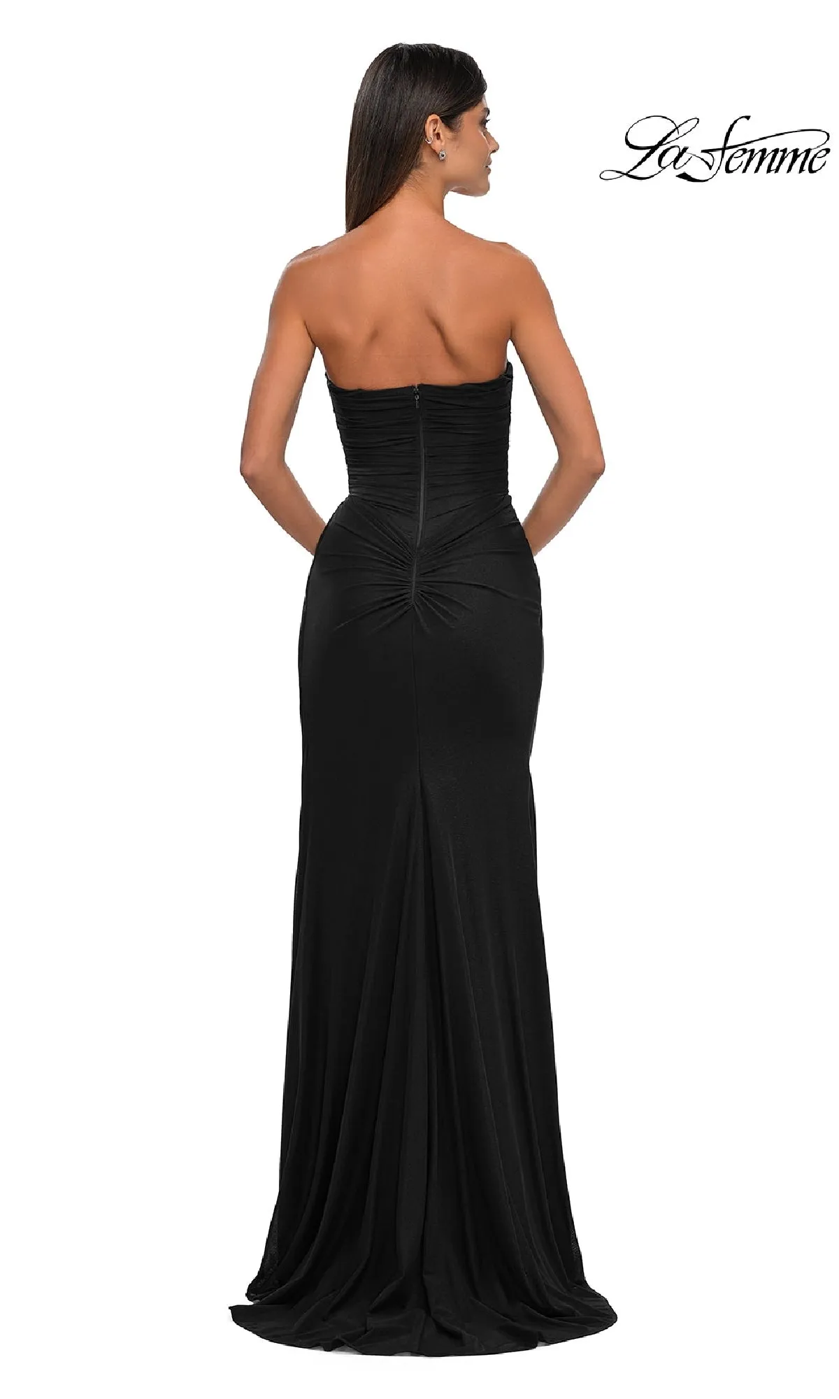 Classic Strapless Long Prom Dress: La Femme 33116 sold by PromGirl product image thumbnail 2