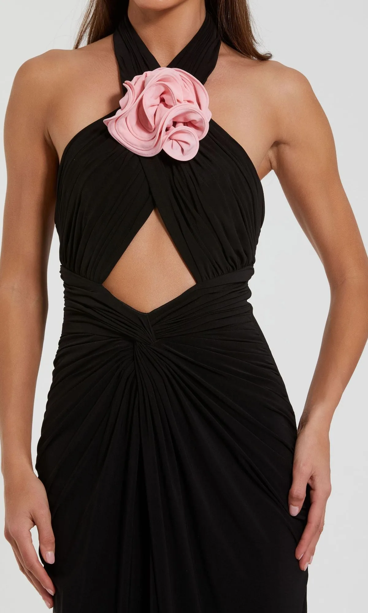 Cut-Out Black Halter Prom Dress: Mac Duggal 27572 sold by PromGirl product image thumbnail 3