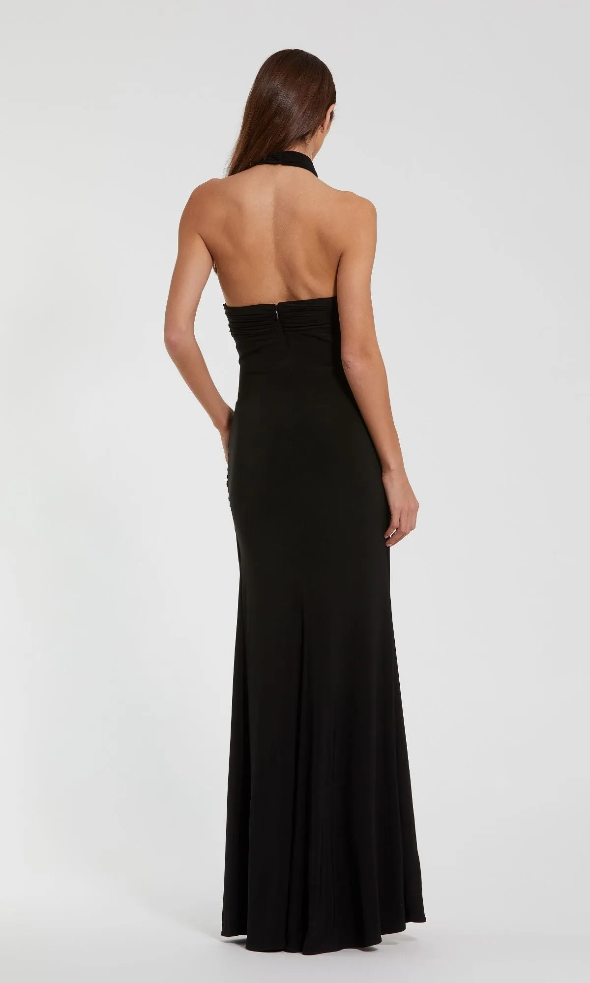 Cut-Out Black Halter Prom Dress: Mac Duggal 27572 sold by PromGirl product image thumbnail 2