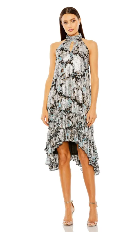 Short Print Wedding-Guest Dress: Mac Duggal 9314 sold by PromGirl