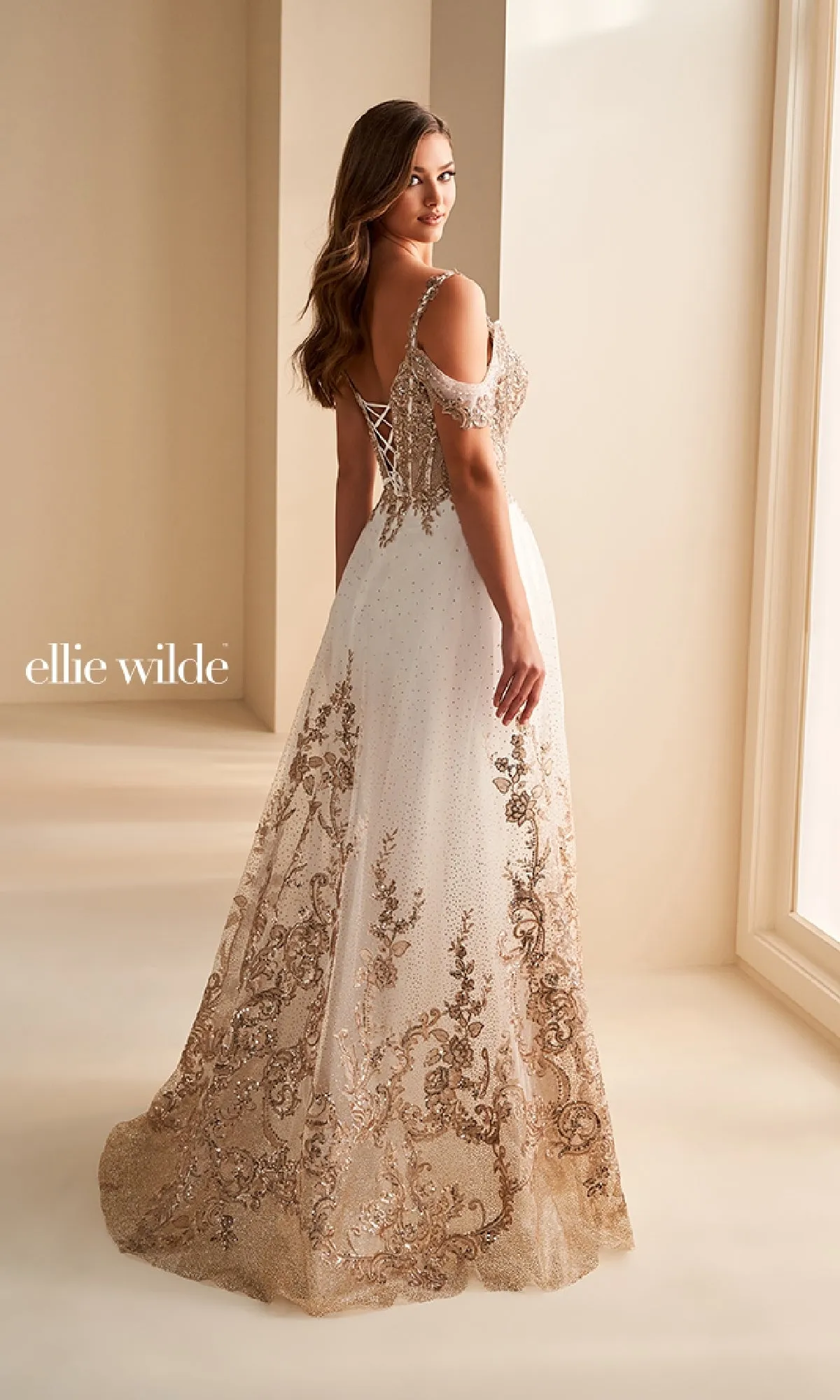 Long Prom Dress: Ellie Wilde EW36220 sold by PromGirl product image thumbnail 2
