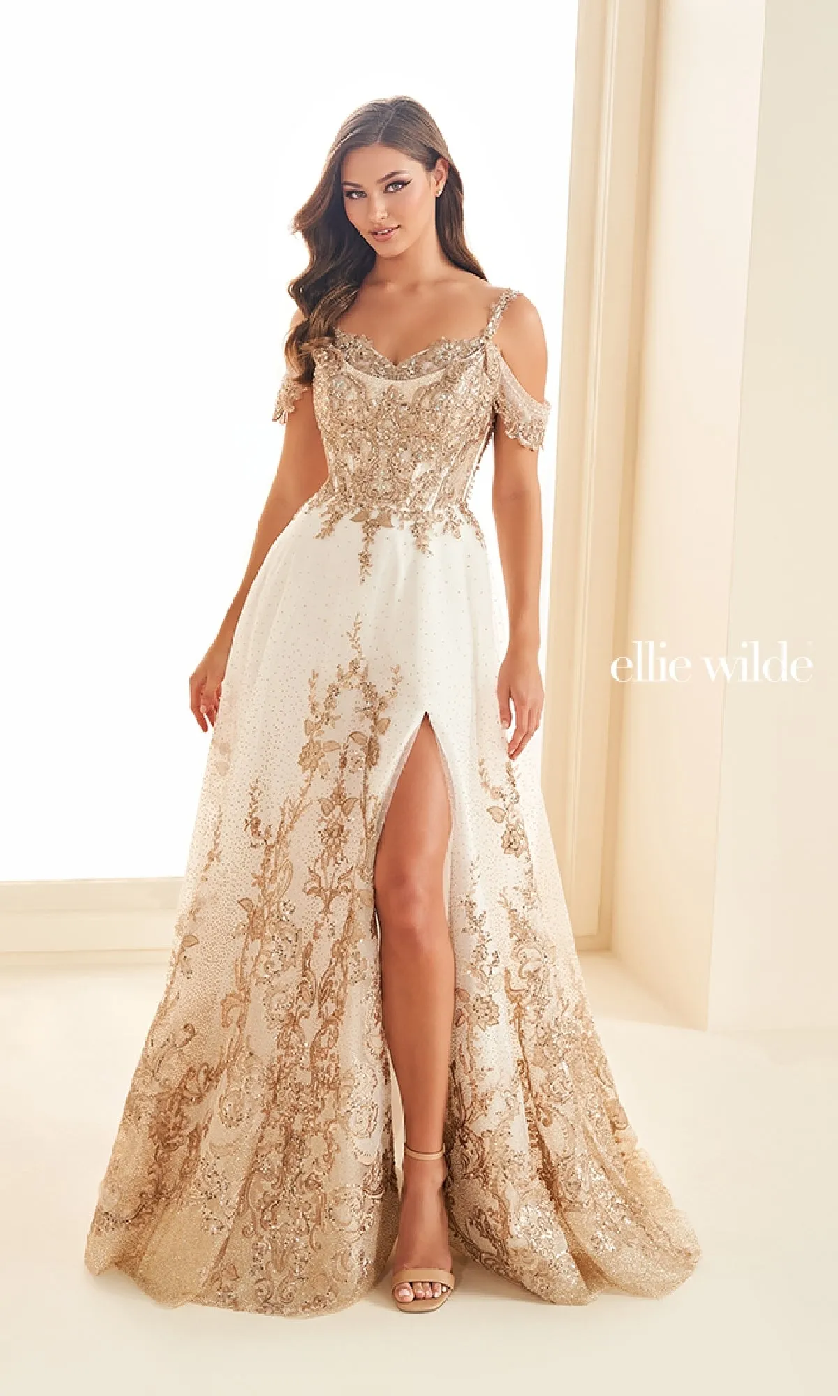 Long Prom Dress: Ellie Wilde EW36220 sold by PromGirl product image thumbnail 3
