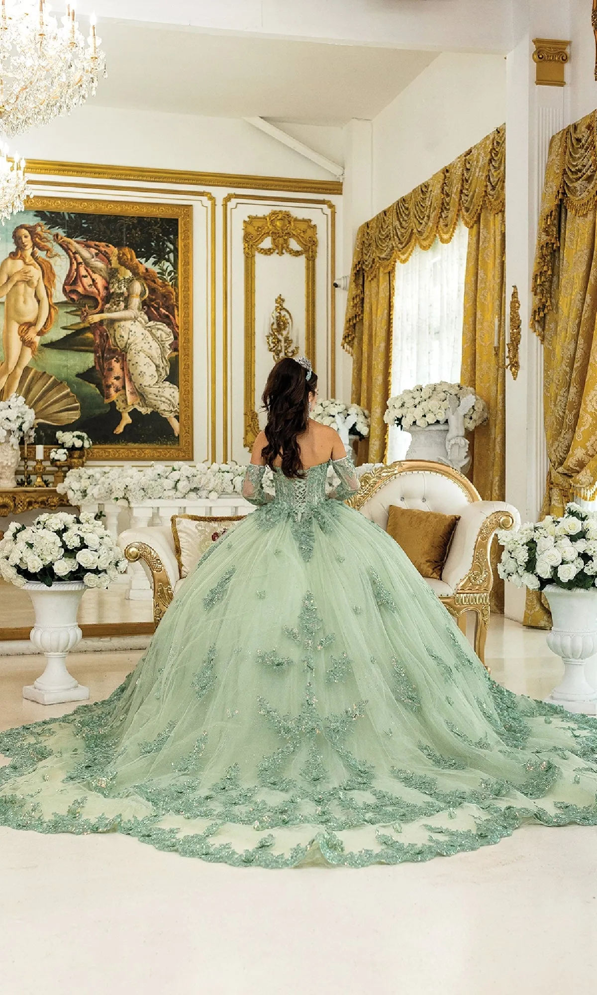 Green Quinceanera Dress 5047 By Dancing Queen sold by PromGirl product image thumbnail 2