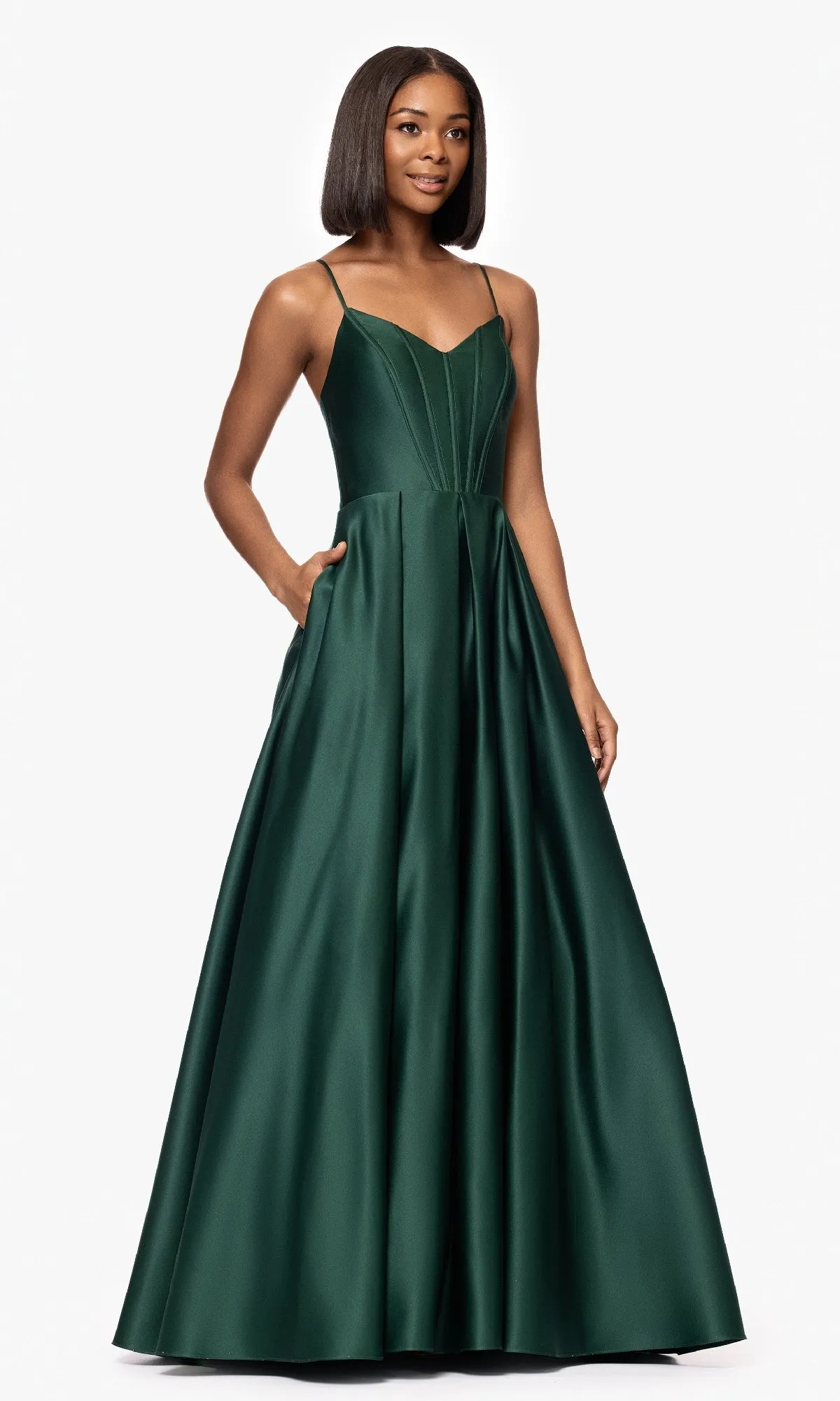 Classic Long Prom Dress: Blondie Nites 5446BN sold by PromGirl