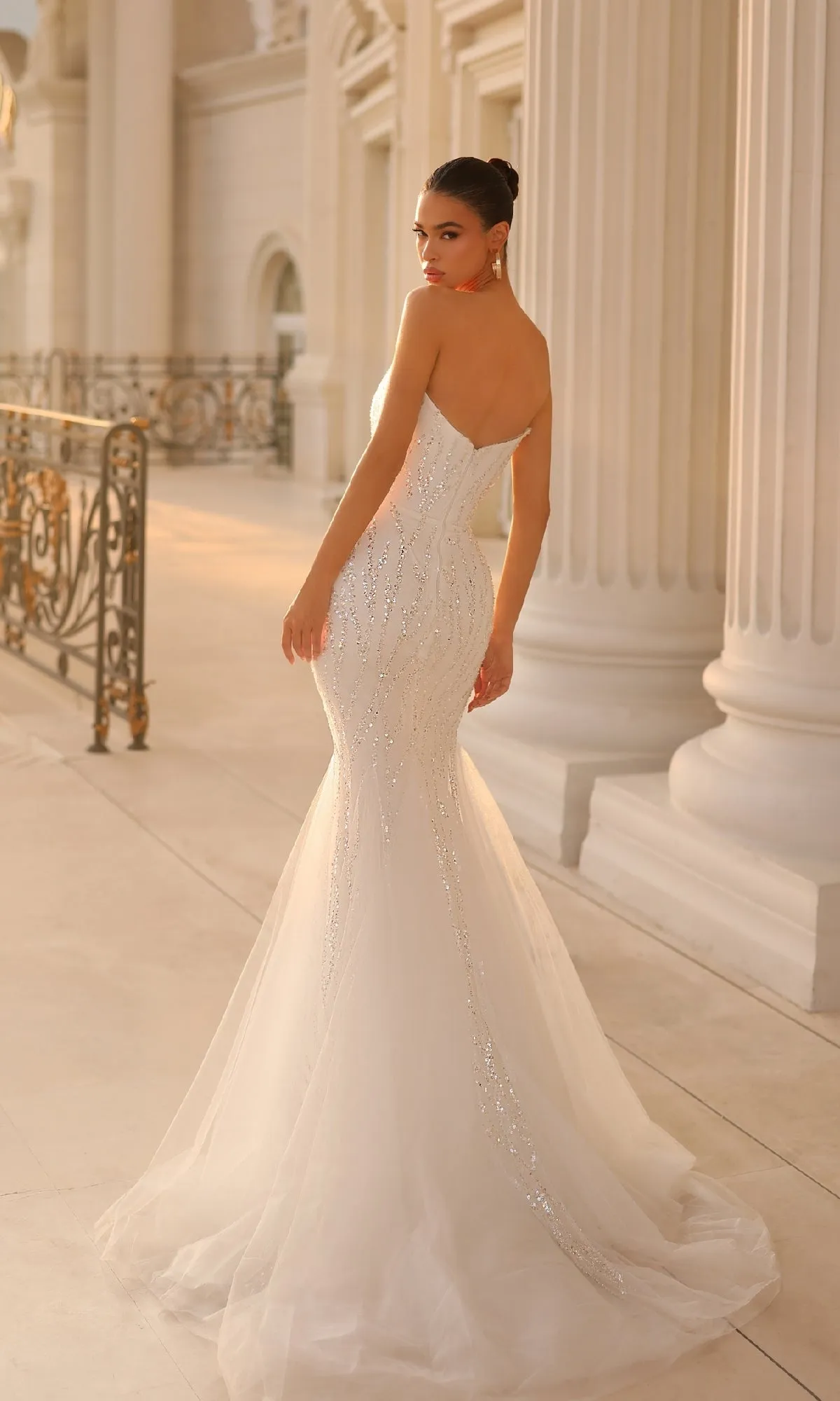 Strapless Long Glitter Prom Gown: Tina Holly TK807 sold by PromGirl product image thumbnail 2