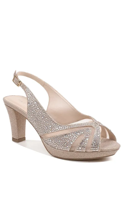Linda Champagne Glitter Prom Shoes: Paradox London P2236 sold by PromGirl