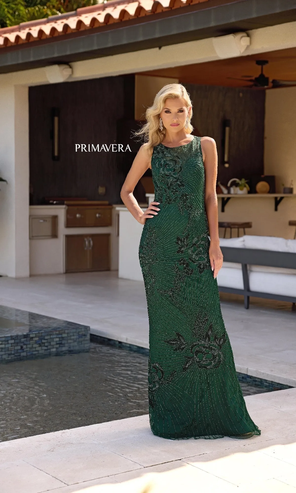 Sleeveless Long Formal Dress: Primavera 13140 sold by PromGirl product image thumbnail 4