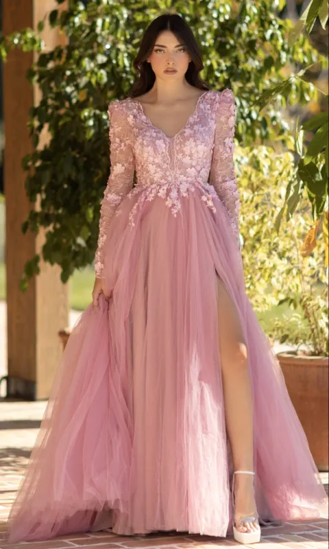 Long Pink Formal Dress: Tina Holly TF318F sold by PromGirl