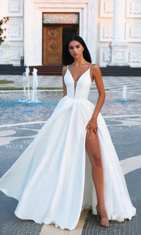 Off-White Mikado Prom Ball Gown: Tina Holly TF002 sold by PromGirl