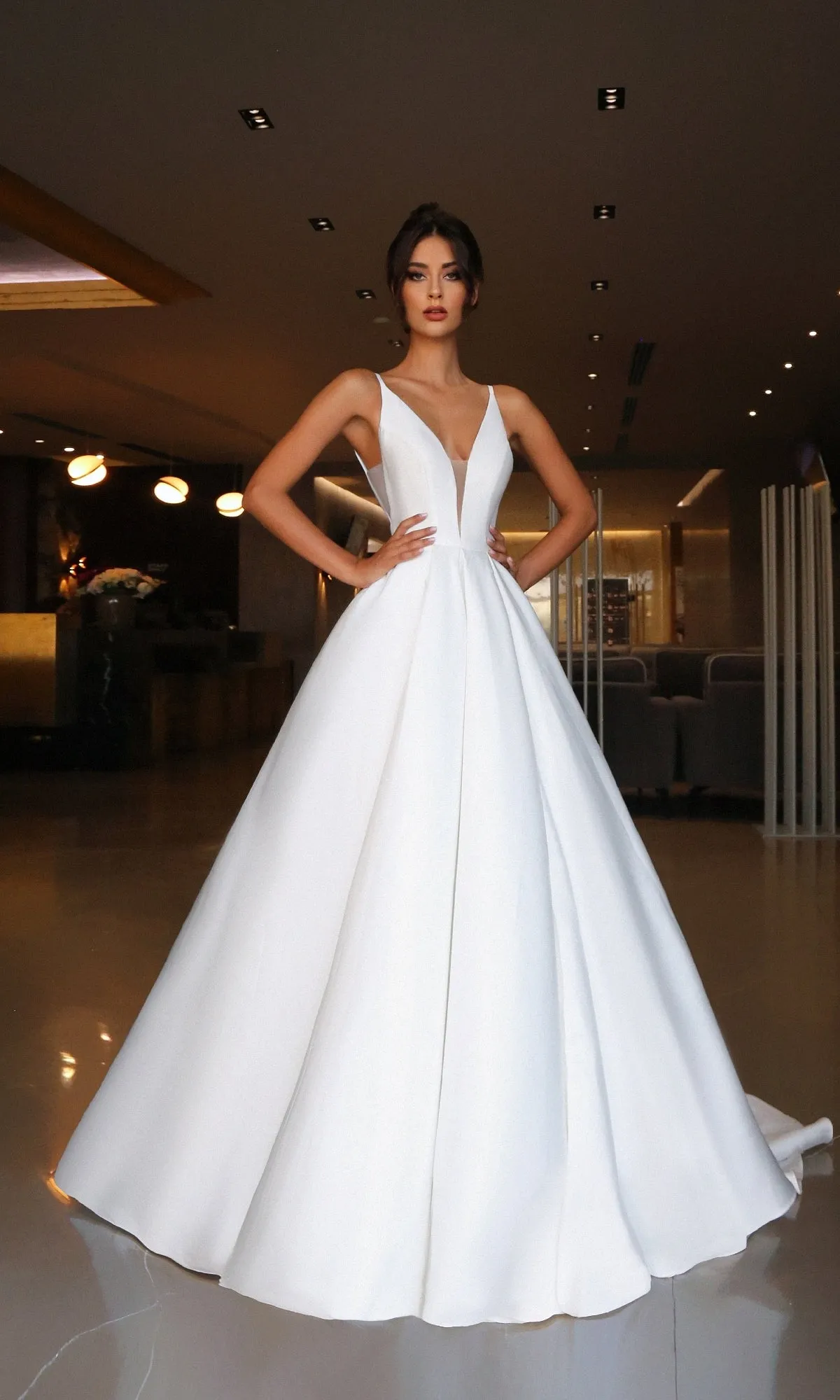 Off-White Mikado Prom Ball Gown: Tina Holly TF002 sold by PromGirl product image thumbnail 4