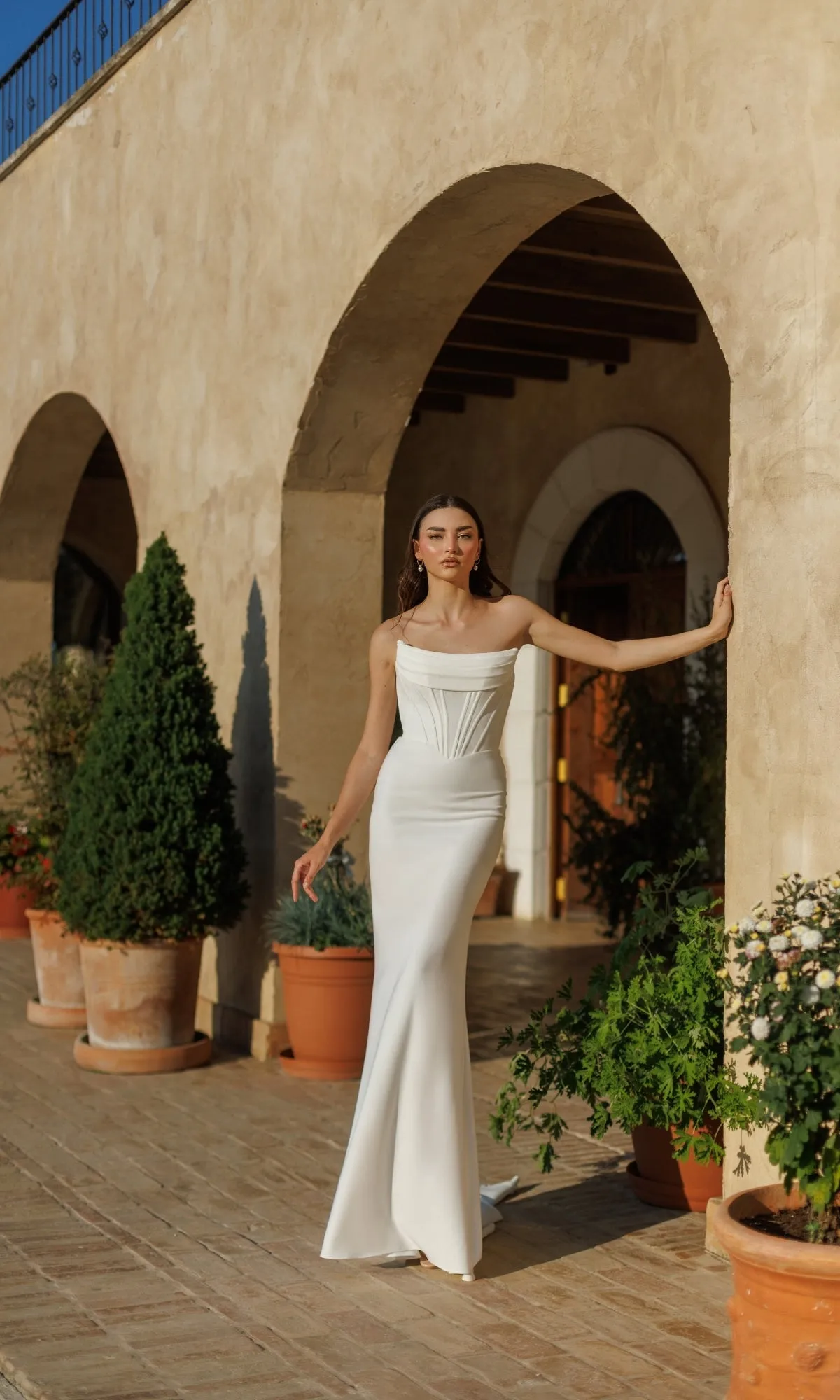 Off-White Long Bridal Gown: Tina Holly TW485 sold by PromGirl product image thumbnail 5